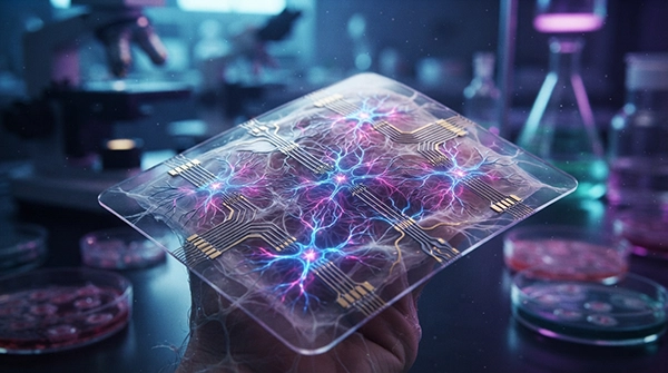 Neuromorphic processor silicon chip
